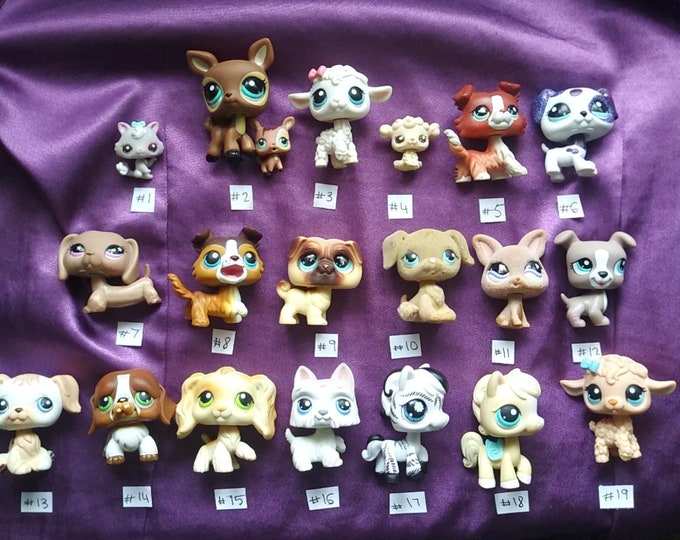 Pickapet Authentic LPS Vintage Littlest Pet Shop Dog Puppy Cat Kitten