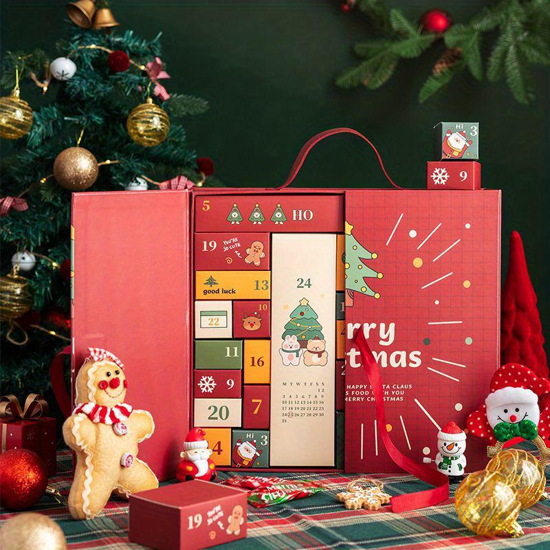 DIY Advent Calendar Countdown Box, Empty Christmas Gift Box, Blind Box Gift, Countdown Calendar Gift Box. Assemble the giftbox yourself.