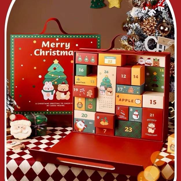 DIY Advent Calendar Countdown Box, Empty Christmas Gift Box, Blind Box Gift, Countdown Calendar Gift Box. Assemble the giftbox yourself.