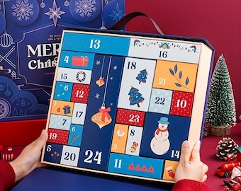 DIY Adventskalender Countdown Box, Leere Weihnachtsgeschenkbox, Blind Box Geschenk, Countdown Kalender Geschenkbox. Selbstmontage der Boxen erforderlich.