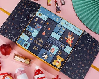 DIY Weihnachten Adventskalender Countdown Box, Leere Weihnachtsgeschenkbox, Blind Box Geschenk, Countdownkalender Geschenkbox, Boxen selbst zusammenbauen