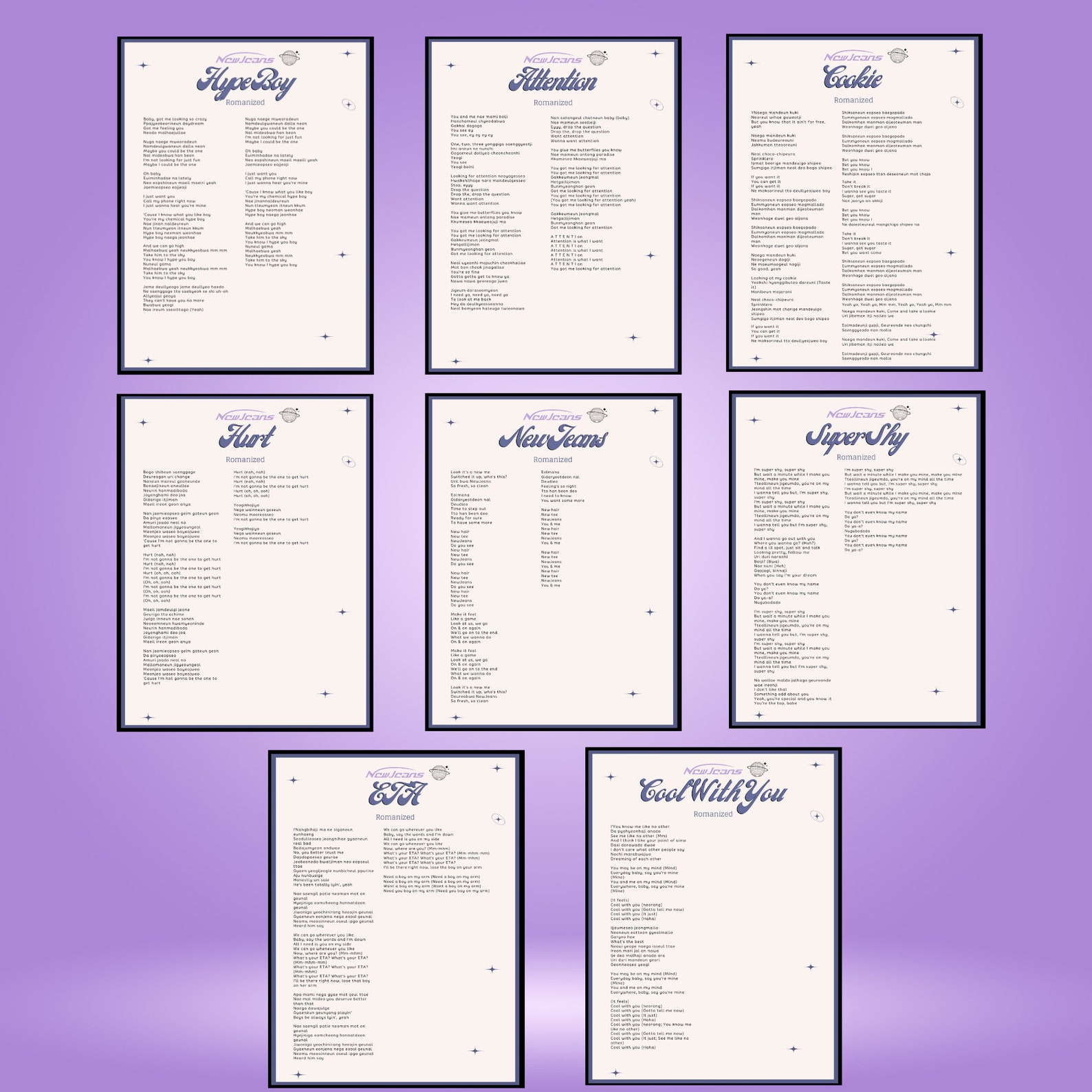 New Jeans Album Poster I New Jeans Lyrics Poster I Digital Etsy