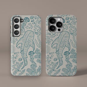 Coral Reef Walhai Handyhülle für iPhone 16 15 14 13 12 11 8 7 Pro Max XR Magsafe Cover Samsung Galaxy S24 S23 S22 S21 S20 S9 Fall