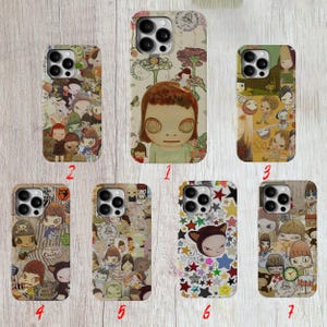 Yoshitomo Nara étui pour iPhone étui pour iphone 16 15 14 13 12 11 8 7 Pro Plus Max XR Magsafe étui Samsung Galaxy S24 S23 S22 S21 S20