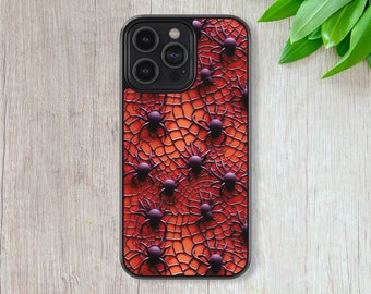 Coque pour iPhone toile d'araignée, housse de portable Halloween