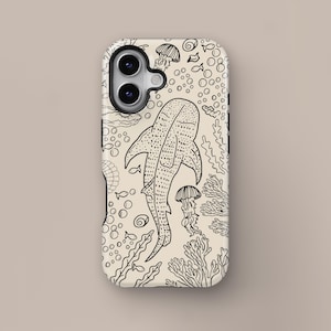Whale Shark Coral Reef  Phone Cover for iPhone 16 15 14 13 12 11 8 7 Pro Max XR Magsafe Cover Samsung Galaxy S24 S23 S22 S21 S20 S9 Case