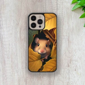 Custodia del telefono del mouse, iPhone del topo di campo, custodia del mouse iPhone 14, custodia del telefono animale, custodia del telefono carino, regalo del mouse, custodia della galassia Samsung, iphone del ratto