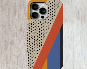 Polka Dot iPhone Case, Abstract Geometric Phone Cover