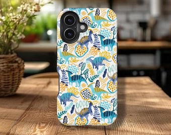 Dinosaur Pattern Phone Case: Fun, Durable iPhone & Samsung Cover