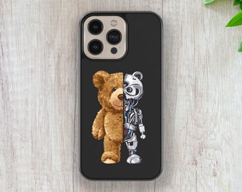 Cartoon Teddy Bear Phone Case For iPhone 14 13 12 11 Xr Xs X Samsung S23 S22 S21 S20 S10 A13 A14 A21 A30 A50 A70 A80