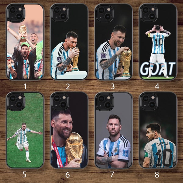 Messi führt Argentinien zum WM-Titel iPhone Case Phone Cover für iPhone 14 13 12 11 Pro Max Mini X 7 8 Plus Passend für Samsung S20 21