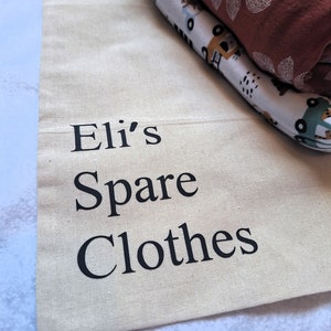 Sacs à vêtements de rechange personnalisés !