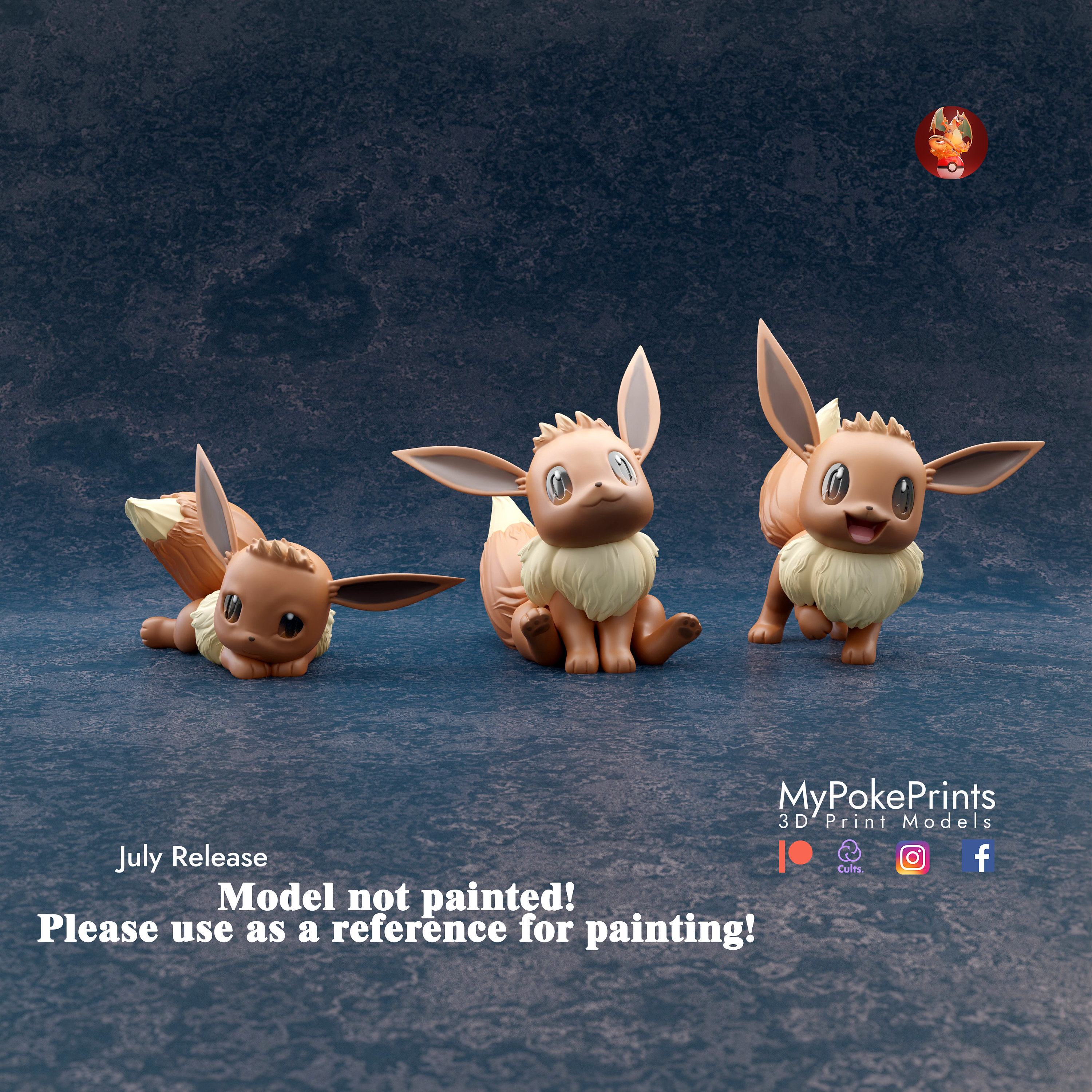 STL file Eevee Evolutions Pack 🐉・3D printer design to download