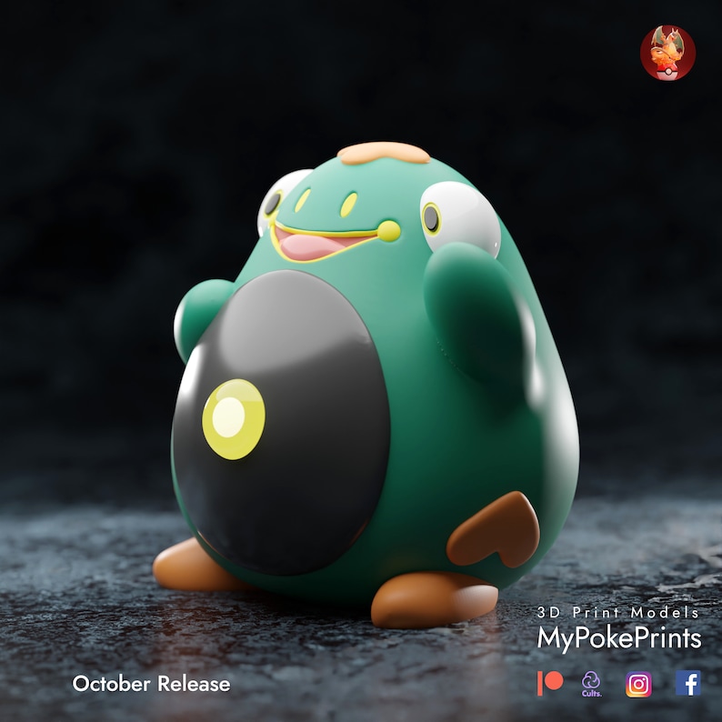 Elefrog Bellibolt the Elefrog Pokémon - 3D Printed Unpainted Figure - Etsy