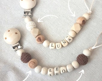 Personalized pacifier clip