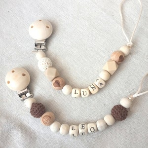 Personalized pacifier clip