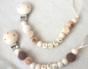 Personalized pacifier clip