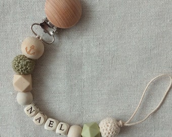 Personalized pacifier clip