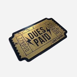 Golden Ticket Mirrored Sticker | Lineman Sticker | UV/Weatherproof Vinyl | Hardhat Sticker | Water Bottle Sticker | Laptop Decal