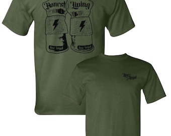 Lineman T-shirt | Union T-shirt | Gloves are on T-shirt | Black Outline Design