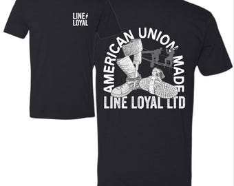Lineman T-shirt | Union T-shirt | Worn + Weathered T-shirt | Full Color Design