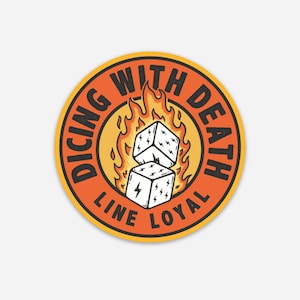 Dicing with Death | Lineman Sticker | UV/Weatherproof Vinyl | Hardhat Sticker | Water Bottle Sticker | Laptop Decal