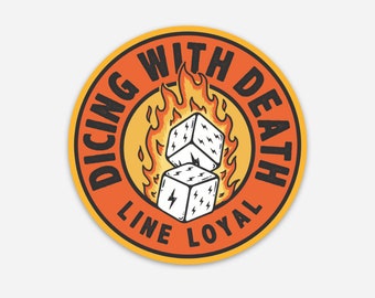 Dicing with Death | Lineman Sticker | UV/Weatherproof Vinyl | Hardhat Sticker | Water Bottle Sticker | Laptop Decal