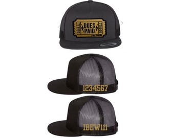 Lineman Hat | Dues Paid Hat | Blue Collar Hat | Union Hat | Linemen | Union