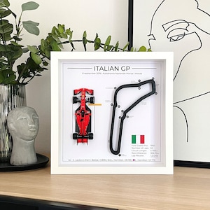 Fully customizable GP Formula 1 frame with car | Any track, any car | F1 track Wall Art | F1 gift | F1 circuit wall art