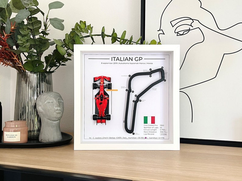 2023 GP F1 frame with car Any track, any car F1 track Wall Art F1 gift F1 circuit wall art