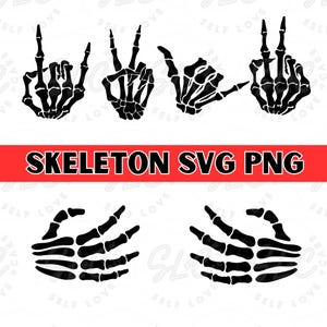 Skeleton Hand  |  Rock On Skeleton Hand Design | svg png| vector graphic design cut print laser engrave files | digital download