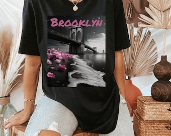 Brooklyn tshirt for women New York tshirt Brooklyn tee for women Brooklyn bridge tshirt for women Brooklyn graphic tshirt
