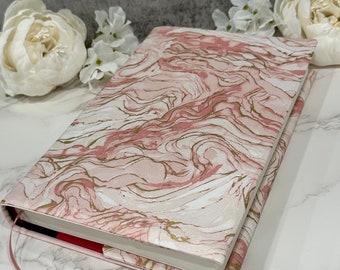 Adjustable book cover - fabric dust jacket - book sleeve - bookish gift - book accessories - rose wave