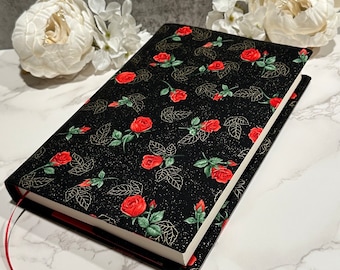 Verstellbare Buchhülle: Buchhülle mit Lesezeichen - Enchanted Roses