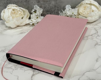 Verstellbare Buchhülle: Buchhülle mit Band Lesezeichen - Solid Dusty Rose