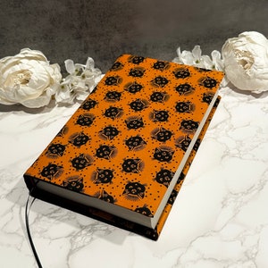 Adjustable book cover - fabric dust jacket - book sleeve - bookish gift - book accessories - Salem