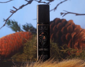 Perfume unissex Happy Trails | Abeto, cedro, louro, petrichor, musgo, fumaça | Perfume em óleo | 2ml, 5ml, 10ml