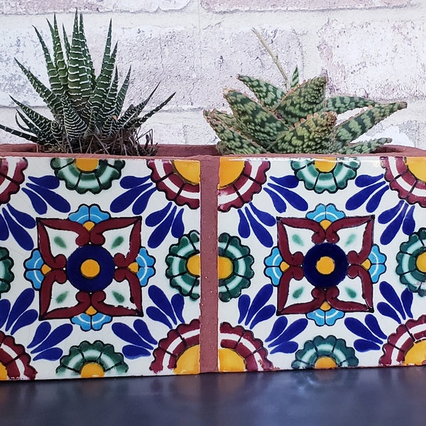 9x4x4 pots mexicains talavera Cuernavaca faits à la main