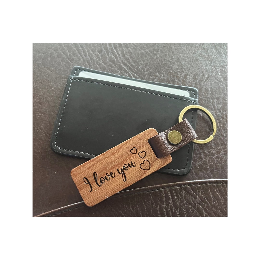 Engraved Wood Key Chaincustom Keychain Gift for Home Car Etsy