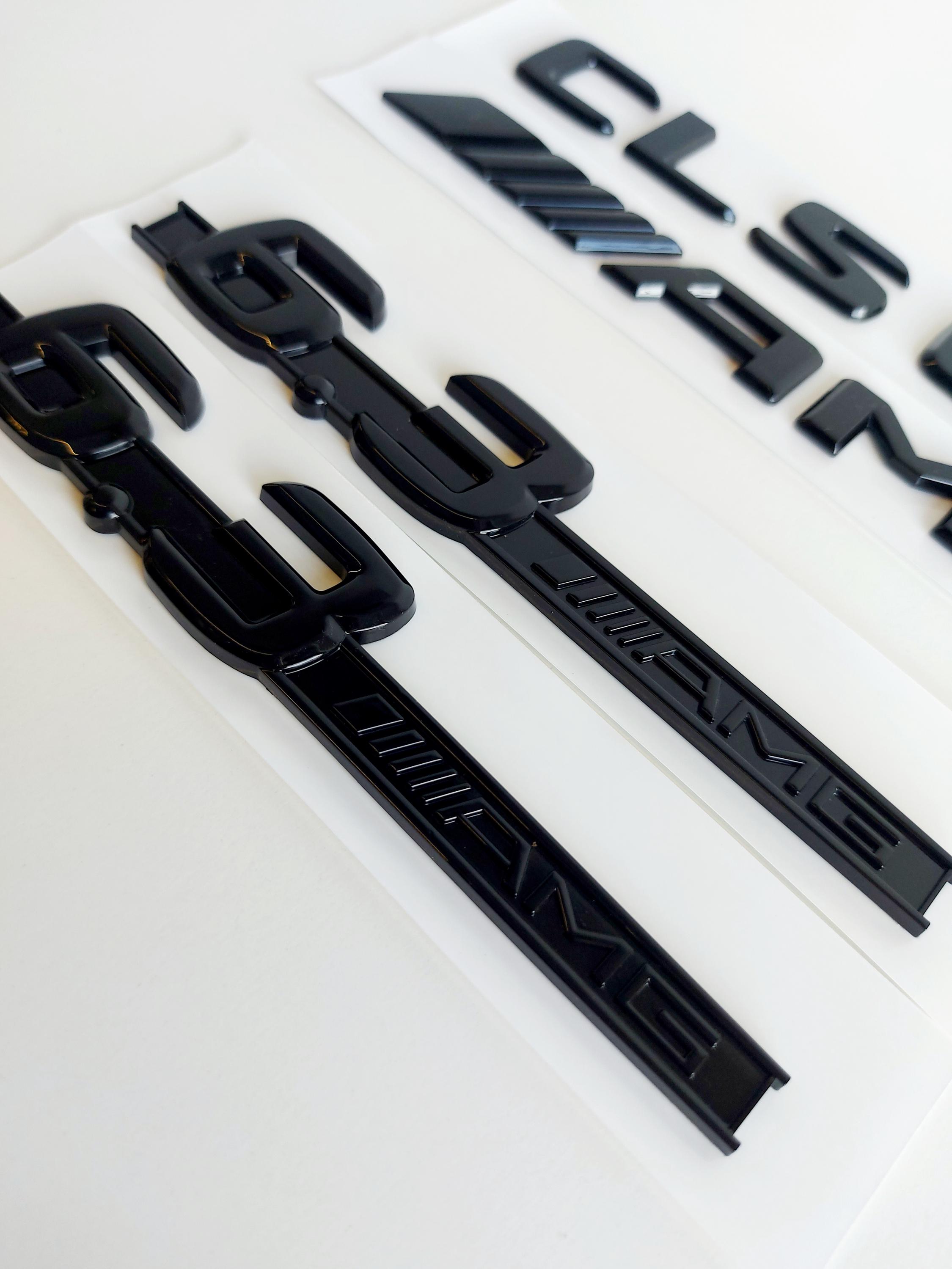 Mercedes-benz CLS 63 AMG Set, New Glossy Black, All Black, Emblem