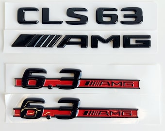 CLS63 Badge Set for Mercedes-benz, Gloss Black, Emblem - Lettering CLS63 Badge Set for Mercedes-benz, Gloss Black, Emblem - Lettering