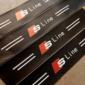 SLine AUDI door sill stickers car door carbon decor tuning car NEW self-adhesive, anti-scratch sticker