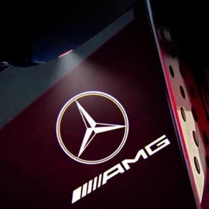 Mercedes &quot;amg&quot; CLA Welcome Lights Türlogoprojektoren Led Projektoren Türlicht Einstiegsleuchte Auto Car Led-licht