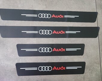 Seuils de porte AUDI autocollant porte de voiture carbone décor tuning voiture NOUVEAU autocollant anti-rayures