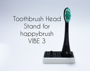 Two-Tone Toothbrush Head Holder for Happybrush VIBE 3 - Electric Toothbrush Head Stand with Drip Tray