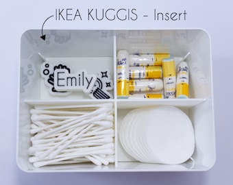 Einsatz für IKEA KUGGIS Box mit 4 Fächern