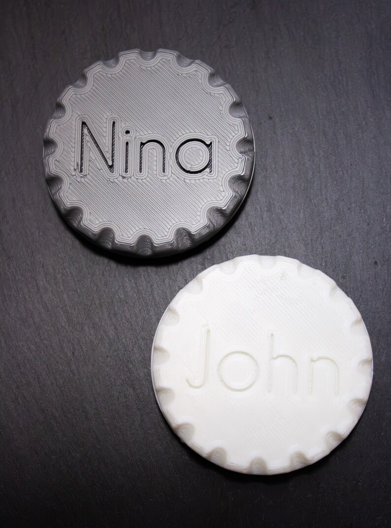 Personalized Towel Clips Name Holder Round & Handmade 3D Printed image 7