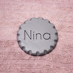 Personalized Towel Clips Name Holder Round & Handmade 3D Printed image 6