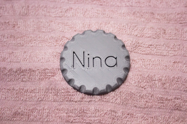 Personalized Towel Clips Name Holder Round & Handmade 3D Printed image 6