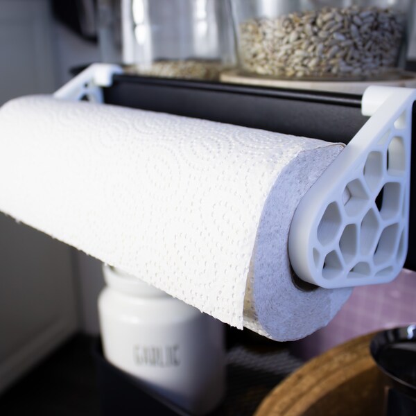 Practical kitchen roll holder for IKEA RÅSKOG serving trolley - Available in 3 colors